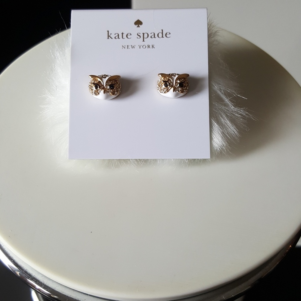 kate spade reversible owl studs